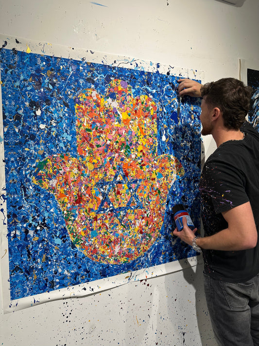 Hamsa Jewish Art by Albert Levi – Hand-Painted Judaica for Protection - Albert Levi Art