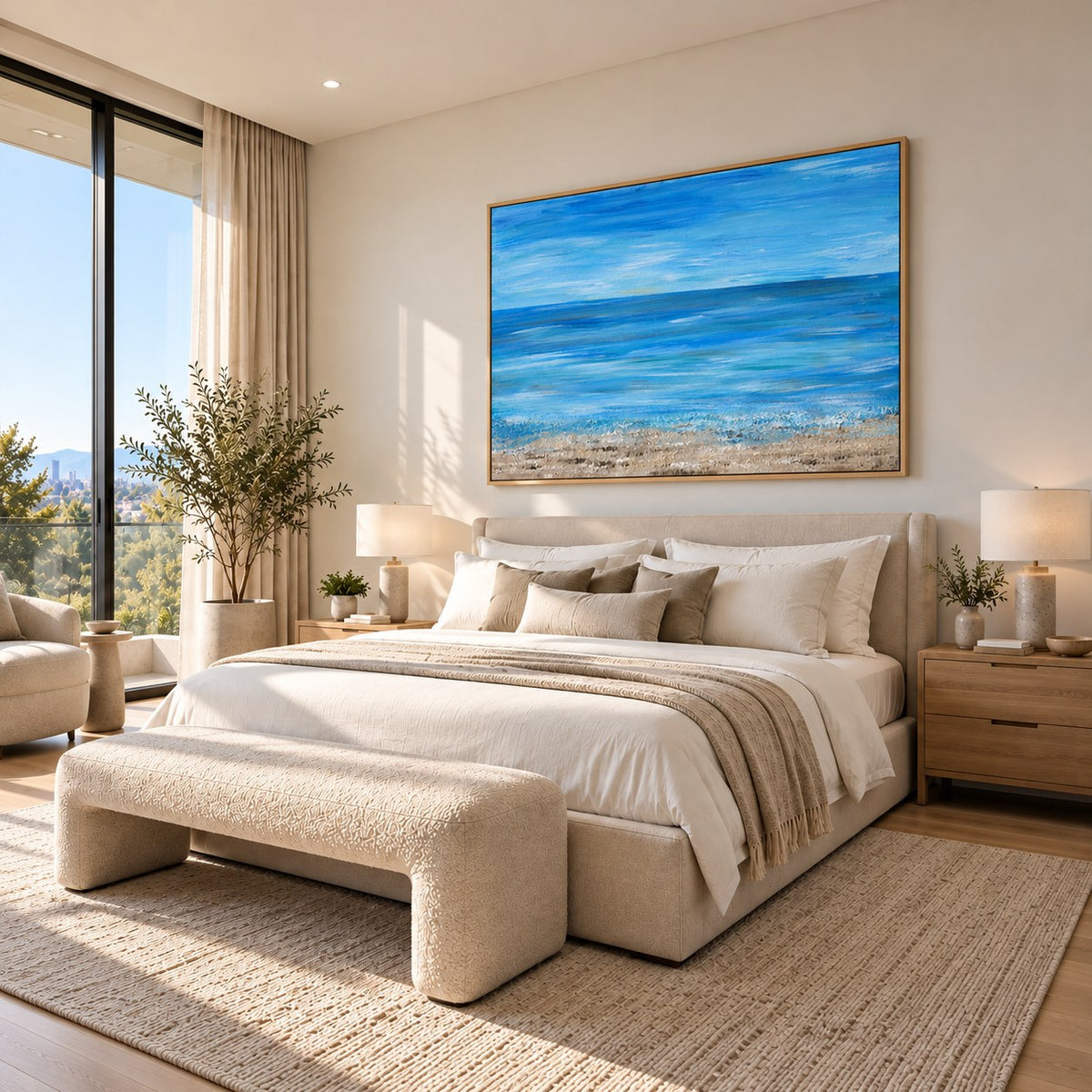 A moment of silence canvas wall art in a stylish room