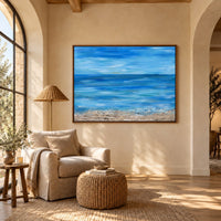 A moment of silence canvas wall art in a warm reading nook