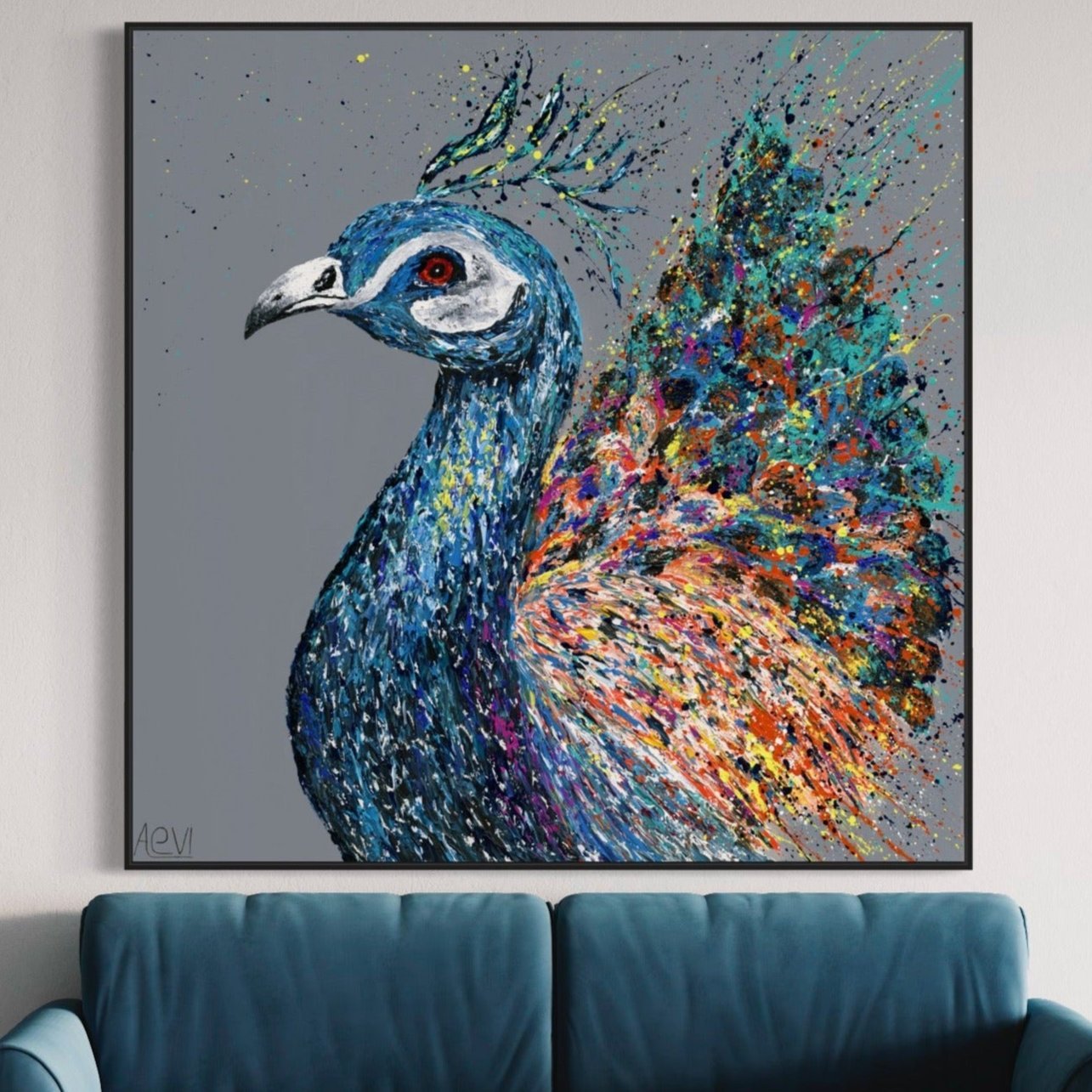 A noble peacock - Canvas BY Albert Levi Art
