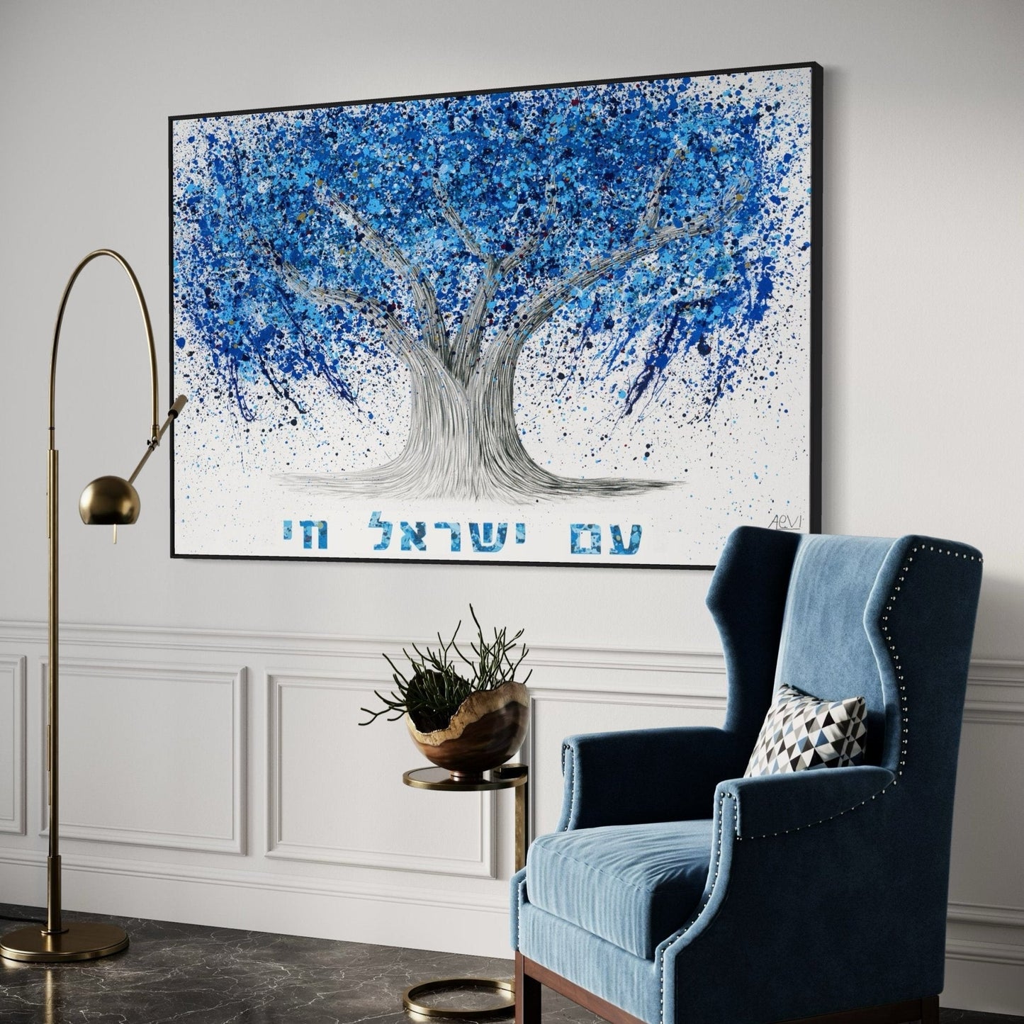 Colorful Canvas: "Am Yisrael Chai - Tree Of Life" by Albert Levi Art