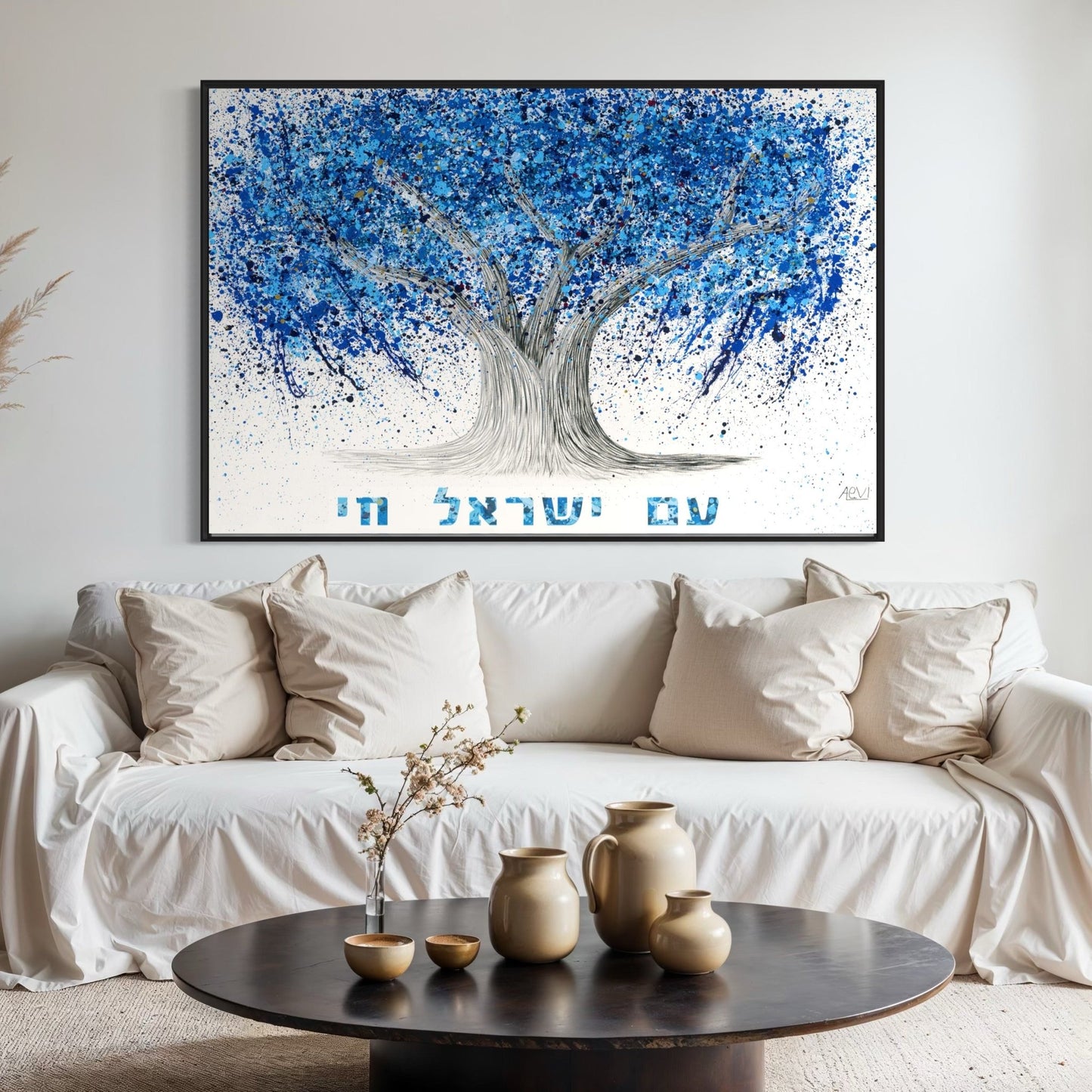 Colorful Canvas: "Am Yisrael Chai - Tree Of Life" by Albert Levi Art