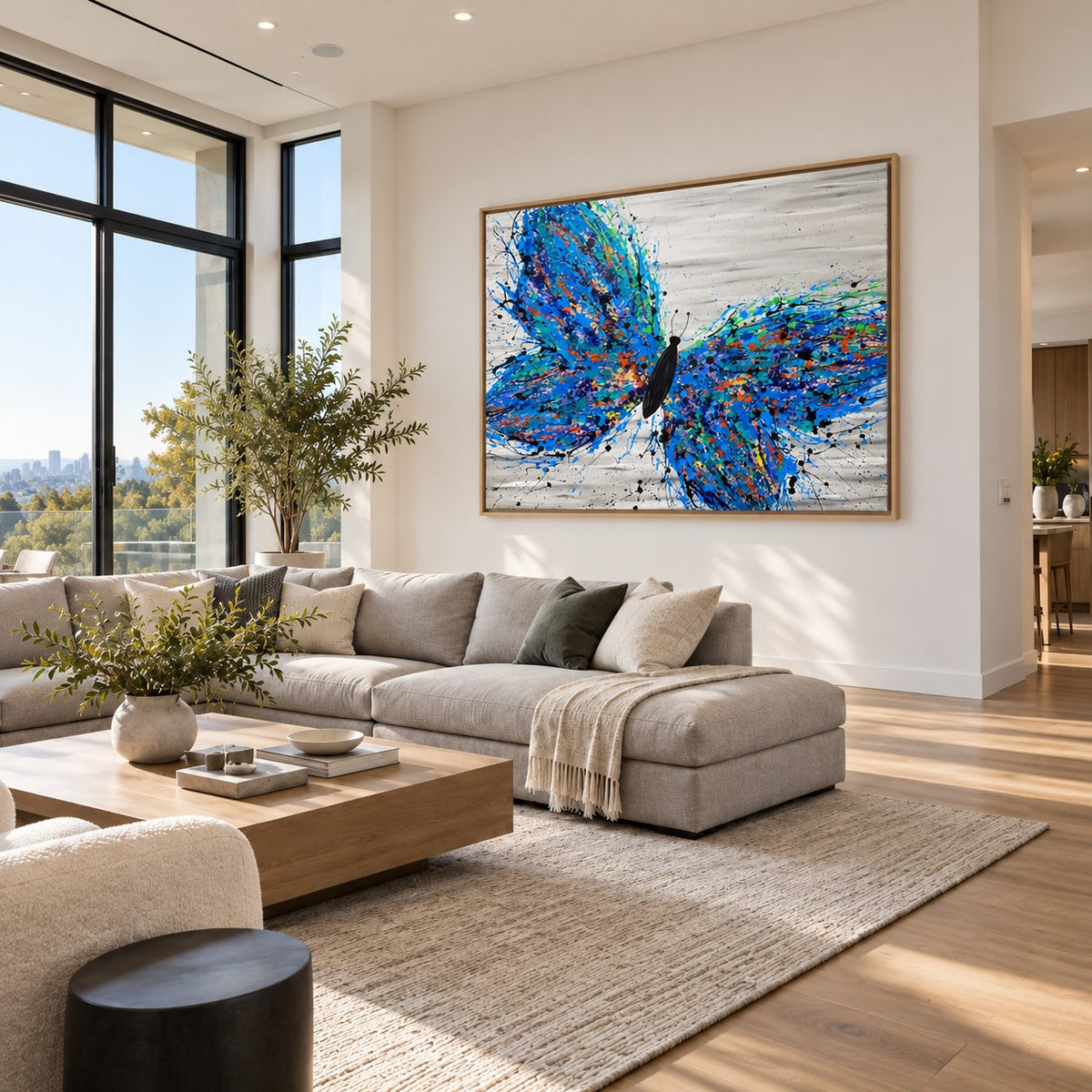 Wild Butterfly canvas wall art room mockup