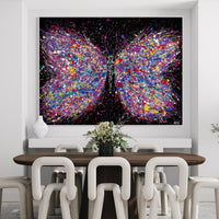 Colorful Canvas: "Colorful Butterfly Canvas Art “ 12" x 16" Stretched Matte Print for Home Decor" by Albert Levi Art