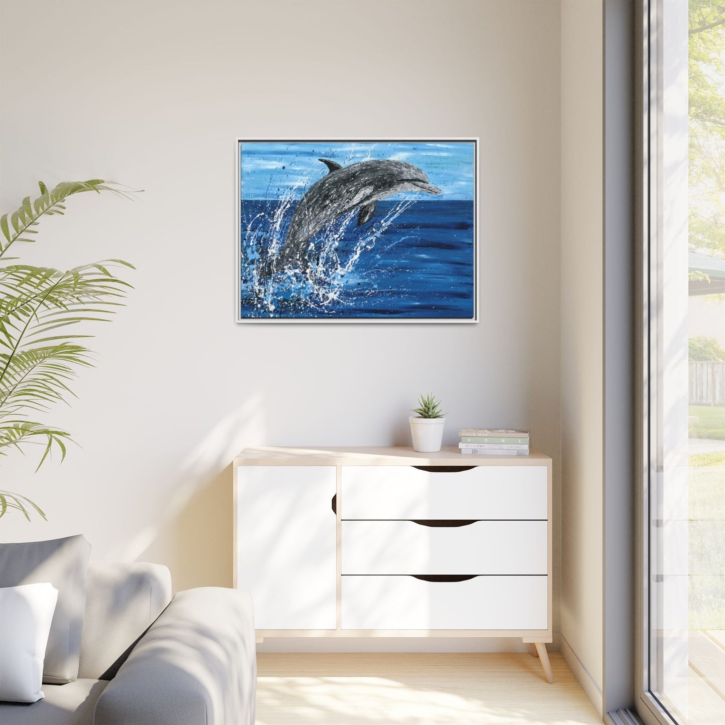 Colorful Canvas: "Copy of Vibrant Blue Tree Canvas Art, Framed Wall Decor for Home, Nature - Inspired Gift, Modern Art, Living Room Artwork, Unique Housewarming" by Albert Levi Art