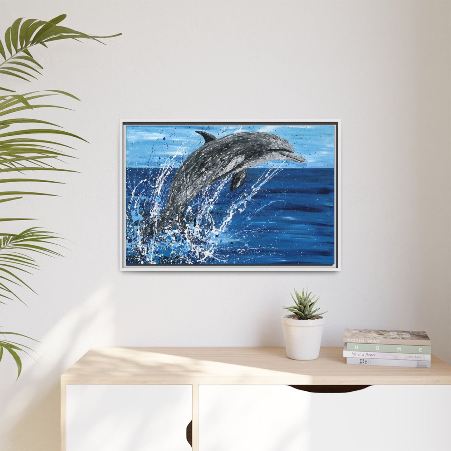 Colorful Canvas: "Copy of Vibrant Blue Tree Canvas Art, Framed Wall Decor for Home, Nature - Inspired Gift, Modern Art, Living Room Artwork, Unique Housewarming" by Albert Levi Art