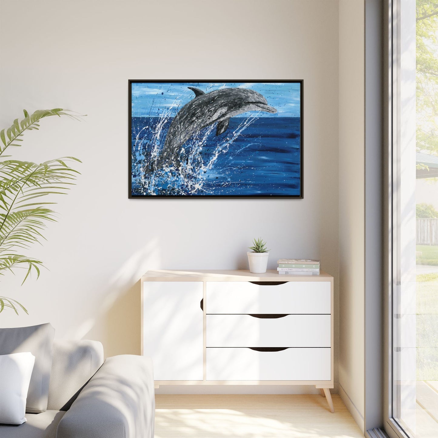 Colorful Canvas: "Copy of Vibrant Blue Tree Canvas Art, Framed Wall Decor for Home, Nature - Inspired Gift, Modern Art, Living Room Artwork, Unique Housewarming" by Albert Levi Art