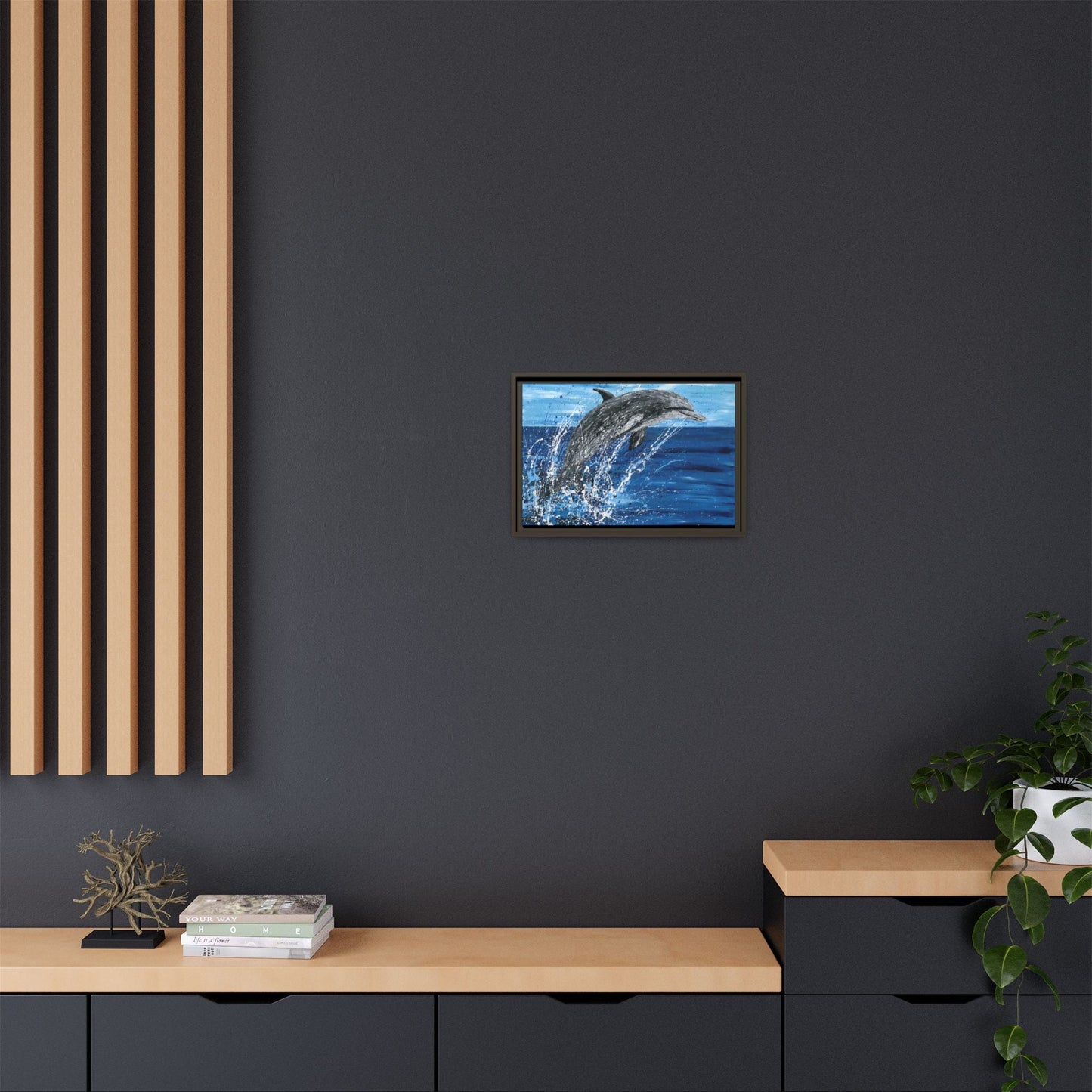 Colorful Canvas: "Copy of Vibrant Blue Tree Canvas Art, Framed Wall Decor for Home, Nature - Inspired Gift, Modern Art, Living Room Artwork, Unique Housewarming" by Albert Levi Art