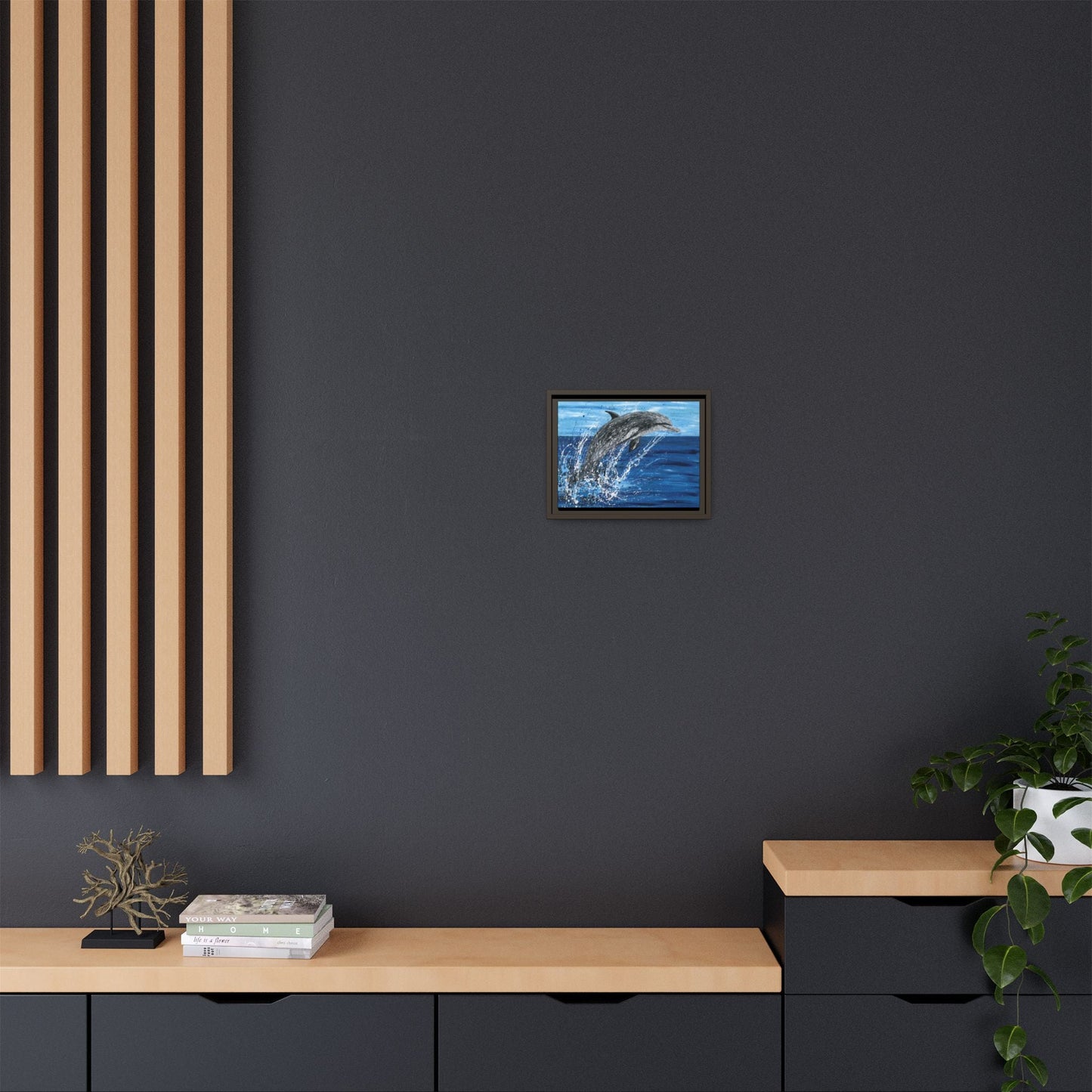 Colorful Canvas: "Copy of Vibrant Blue Tree Canvas Art, Framed Wall Decor for Home, Nature - Inspired Gift, Modern Art, Living Room Artwork, Unique Housewarming" by Albert Levi Art