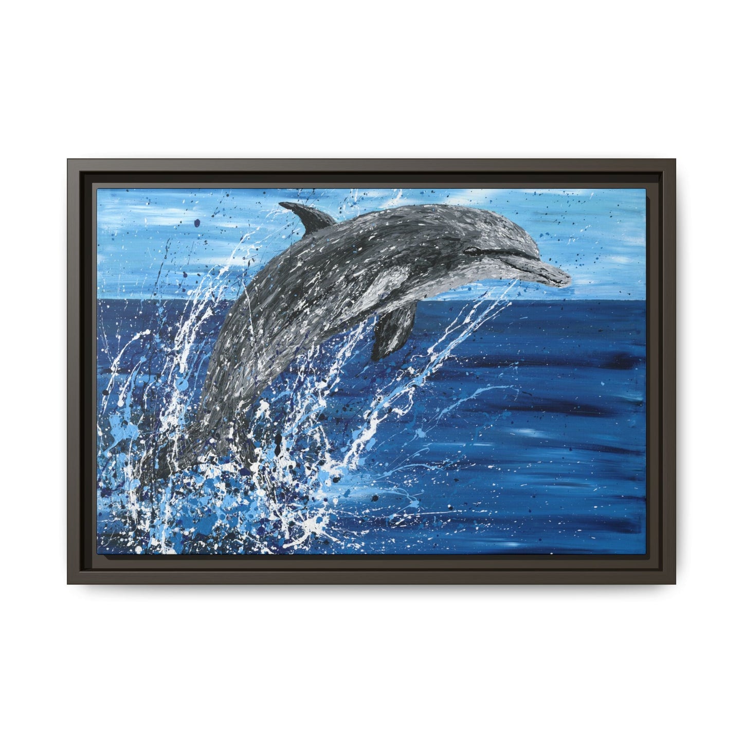 Colorful Canvas: "Copy of Vibrant Blue Tree Canvas Art, Framed Wall Decor for Home, Nature - Inspired Gift, Modern Art, Living Room Artwork, Unique Housewarming" by Albert Levi Art