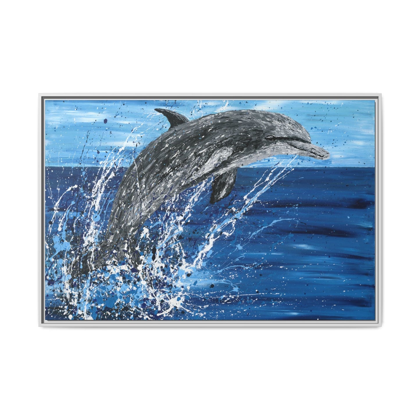 Colorful Canvas: "Copy of Vibrant Blue Tree Canvas Art, Framed Wall Decor for Home, Nature - Inspired Gift, Modern Art, Living Room Artwork, Unique Housewarming" by Albert Levi Art