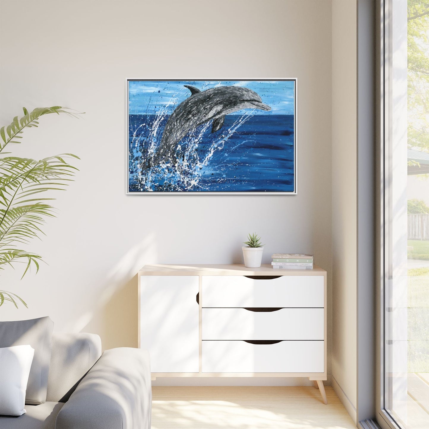 Colorful Canvas: "Copy of Vibrant Blue Tree Canvas Art, Framed Wall Decor for Home, Nature - Inspired Gift, Modern Art, Living Room Artwork, Unique Housewarming" by Albert Levi Art