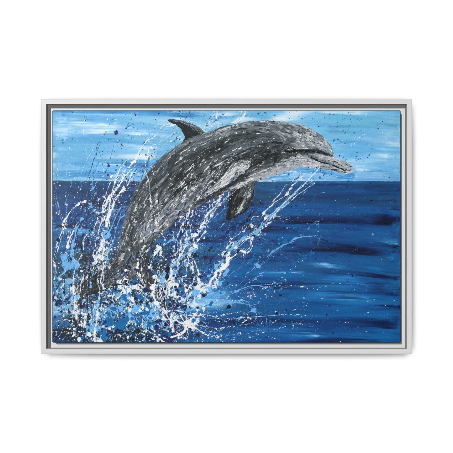 Colorful Canvas: "Copy of Vibrant Blue Tree Canvas Art, Framed Wall Decor for Home, Nature - Inspired Gift, Modern Art, Living Room Artwork, Unique Housewarming" by Albert Levi Art