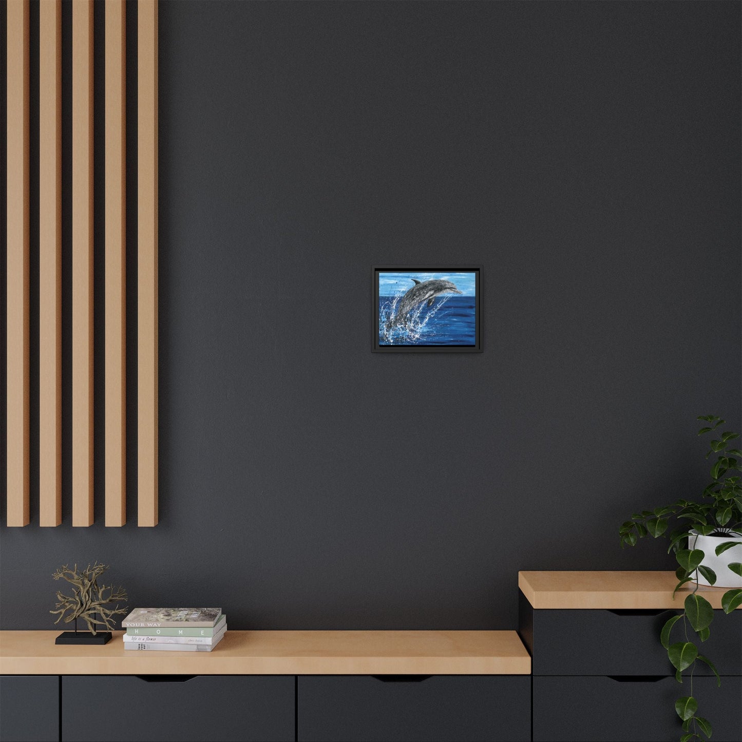 Colorful Canvas: "Copy of Vibrant Blue Tree Canvas Art, Framed Wall Decor for Home, Nature - Inspired Gift, Modern Art, Living Room Artwork, Unique Housewarming" by Albert Levi Art