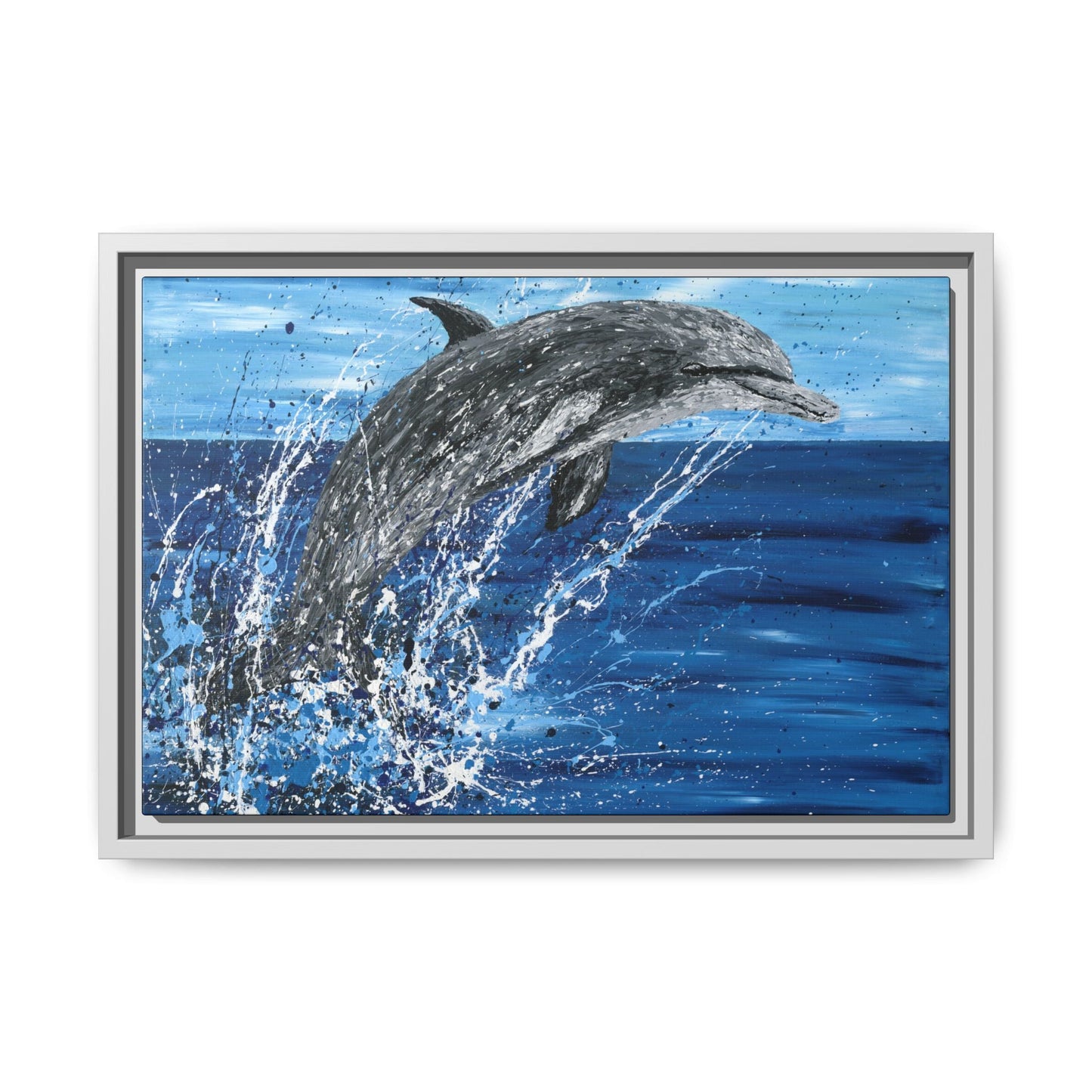 Colorful Canvas: "Copy of Vibrant Blue Tree Canvas Art, Framed Wall Decor for Home, Nature - Inspired Gift, Modern Art, Living Room Artwork, Unique Housewarming" by Albert Levi Art