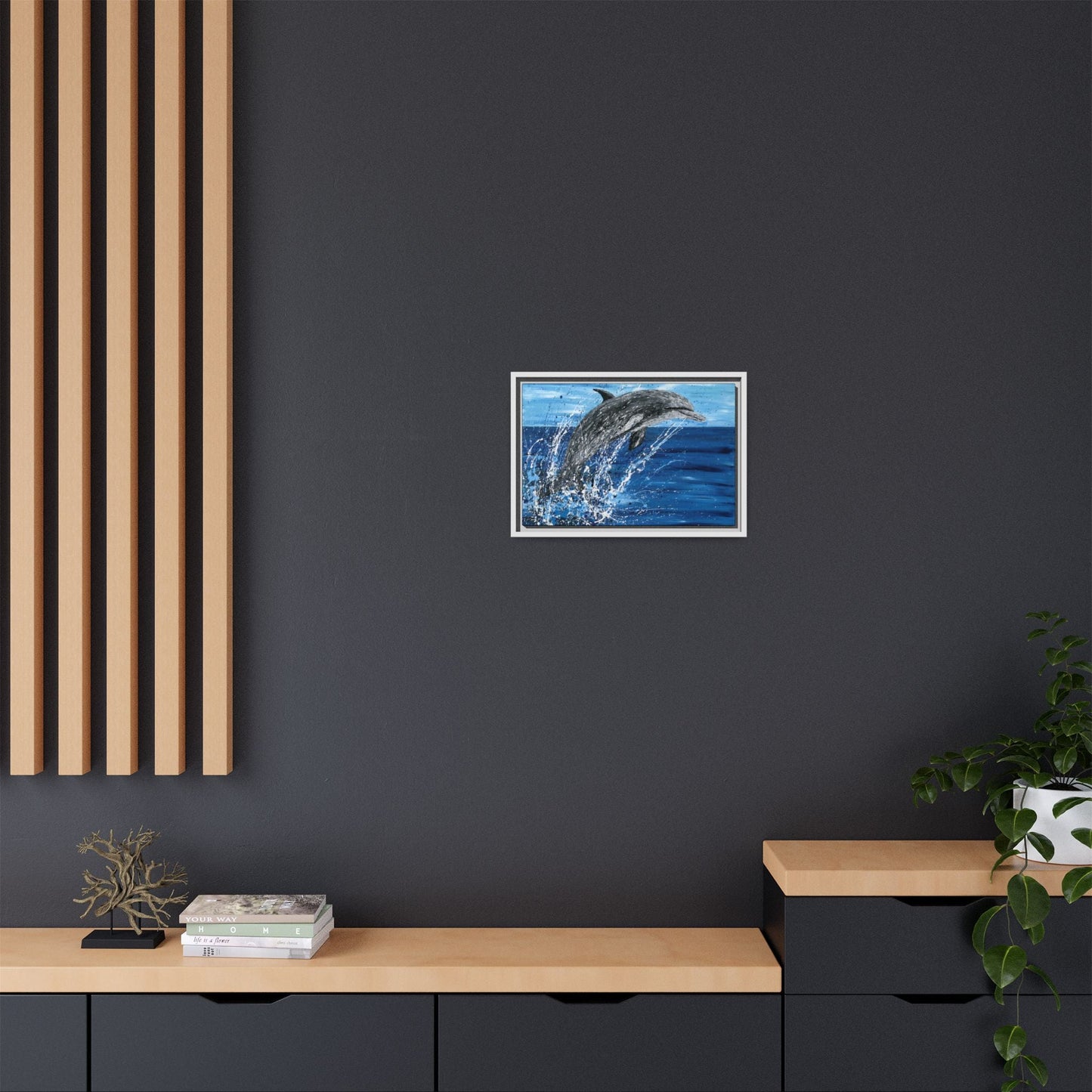 Colorful Canvas: "Copy of Vibrant Blue Tree Canvas Art, Framed Wall Decor for Home, Nature - Inspired Gift, Modern Art, Living Room Artwork, Unique Housewarming" by Albert Levi Art