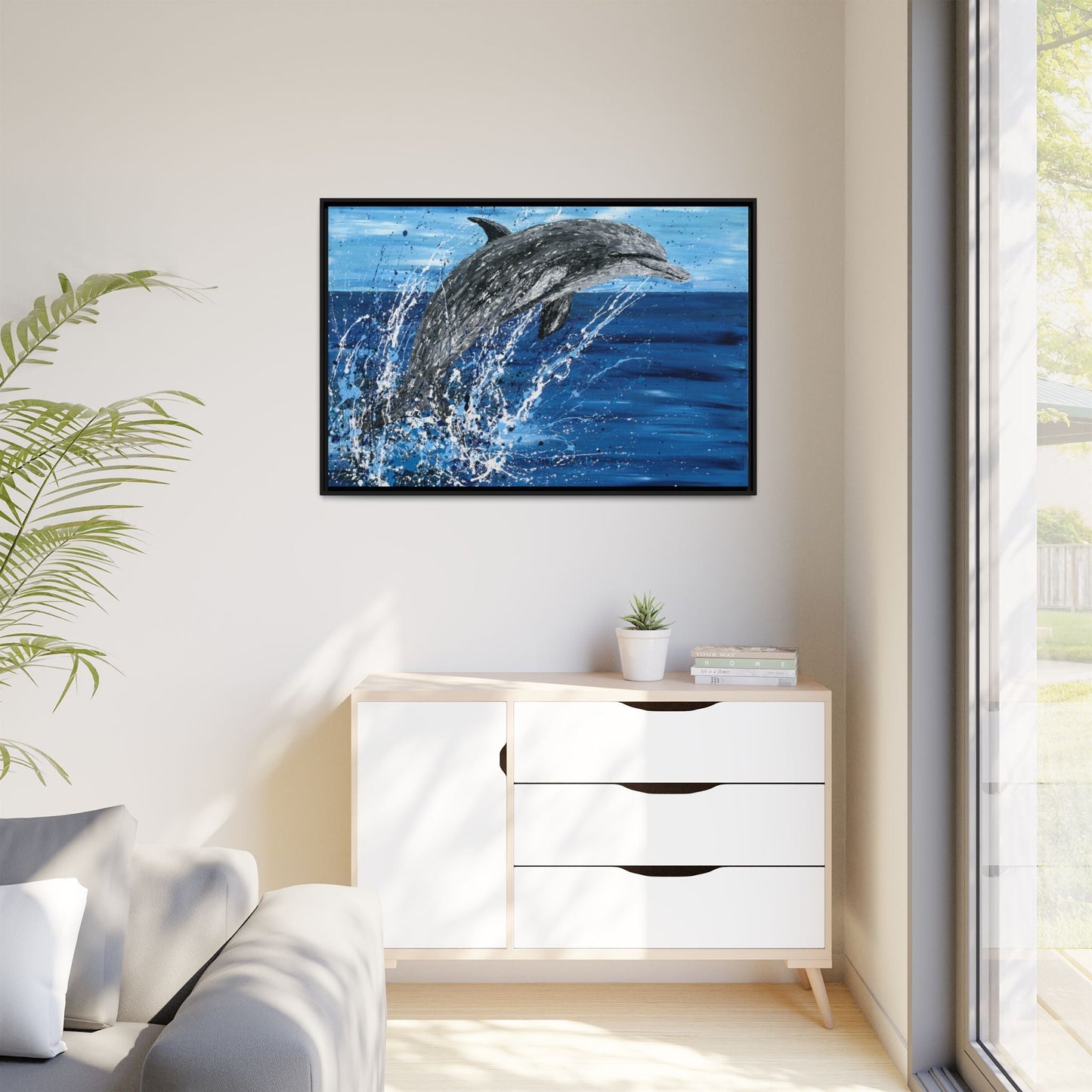 Colorful Canvas: "Copy of Vibrant Blue Tree Canvas Art, Framed Wall Decor for Home, Nature - Inspired Gift, Modern Art, Living Room Artwork, Unique Housewarming" by Albert Levi Art