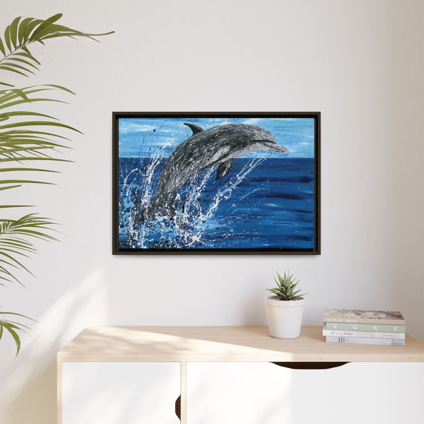 Colorful Canvas: "Copy of Vibrant Blue Tree Canvas Art, Framed Wall Decor for Home, Nature - Inspired Gift, Modern Art, Living Room Artwork, Unique Housewarming" by Albert Levi Art