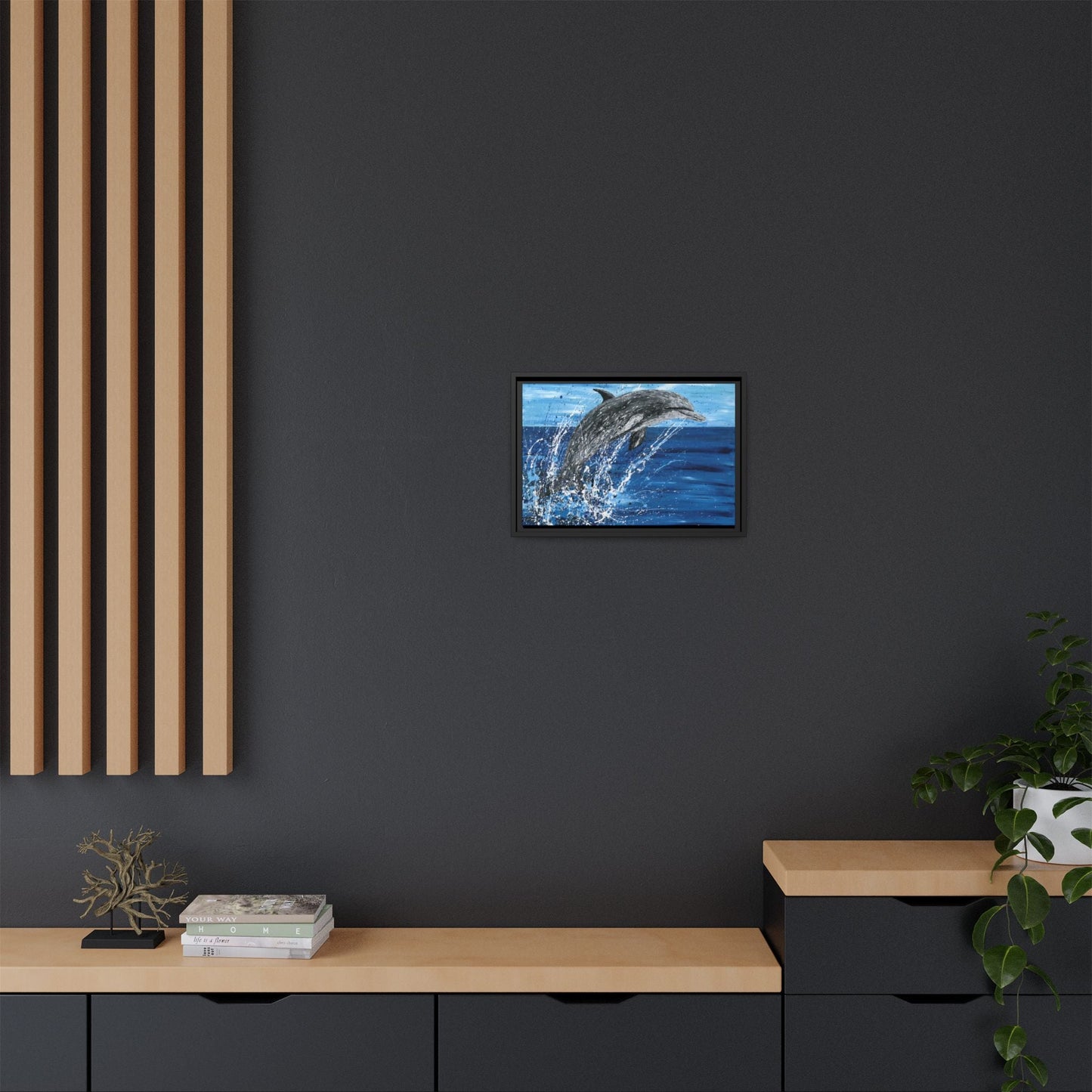 Colorful Canvas: "Copy of Vibrant Blue Tree Canvas Art, Framed Wall Decor for Home, Nature - Inspired Gift, Modern Art, Living Room Artwork, Unique Housewarming" by Albert Levi Art
