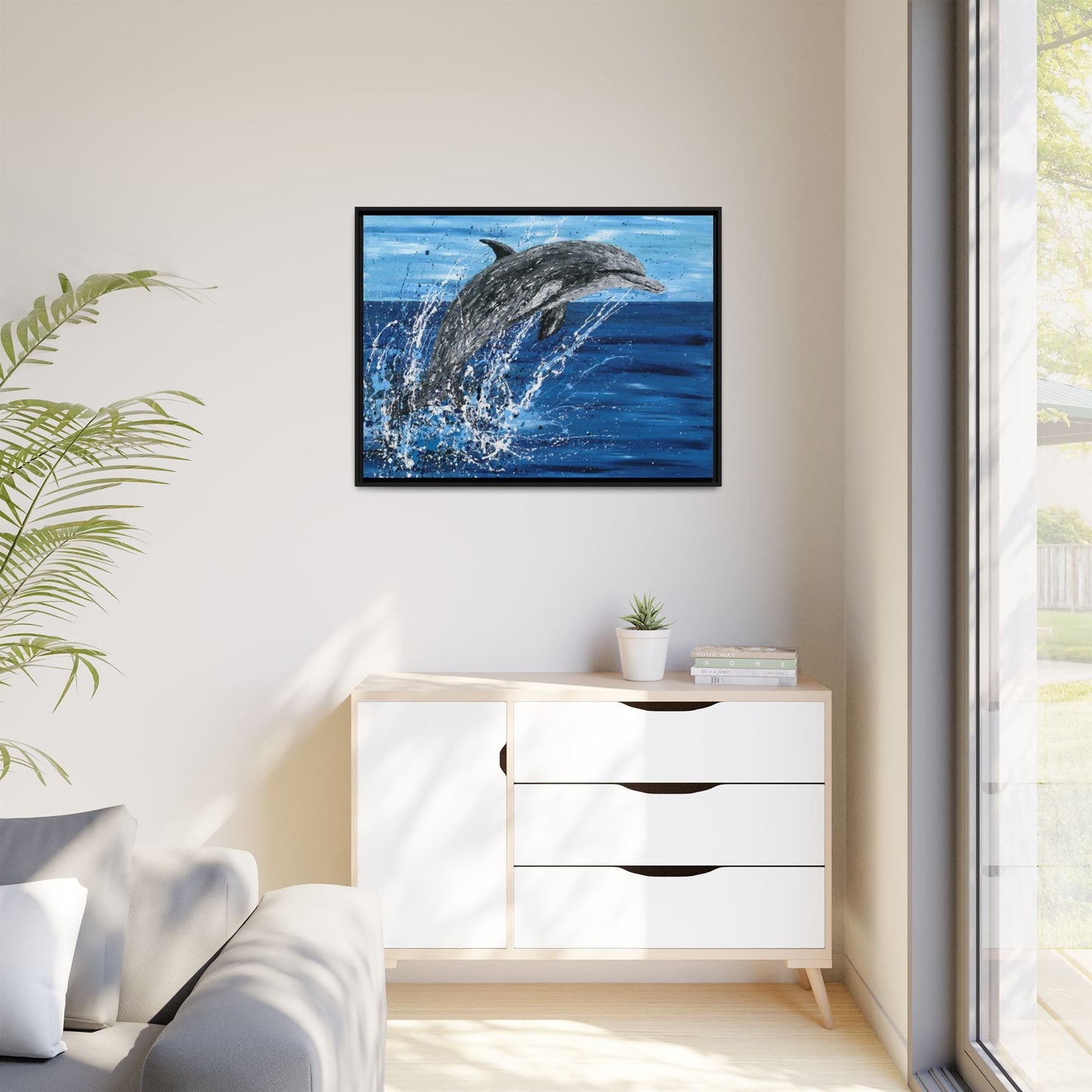 Colorful Canvas: "Copy of Vibrant Blue Tree Canvas Art, Framed Wall Decor for Home, Nature - Inspired Gift, Modern Art, Living Room Artwork, Unique Housewarming" by Albert Levi Art