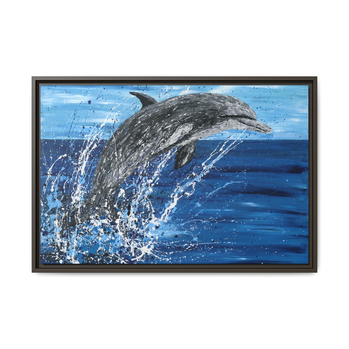 Colorful Canvas: "Copy of Vibrant Blue Tree Canvas Art, Framed Wall Decor for Home, Nature - Inspired Gift, Modern Art, Living Room Artwork, Unique Housewarming" by Albert Levi Art