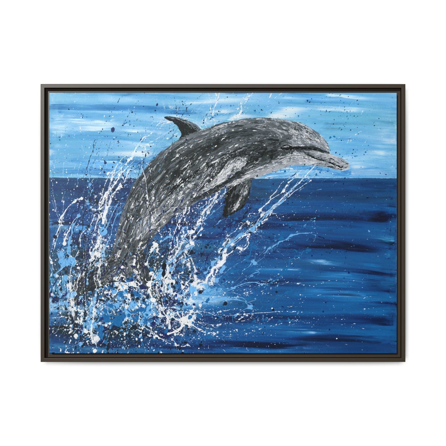 Colorful Canvas: "Copy of Vibrant Blue Tree Canvas Art, Framed Wall Decor for Home, Nature - Inspired Gift, Modern Art, Living Room Artwork, Unique Housewarming" by Albert Levi Art