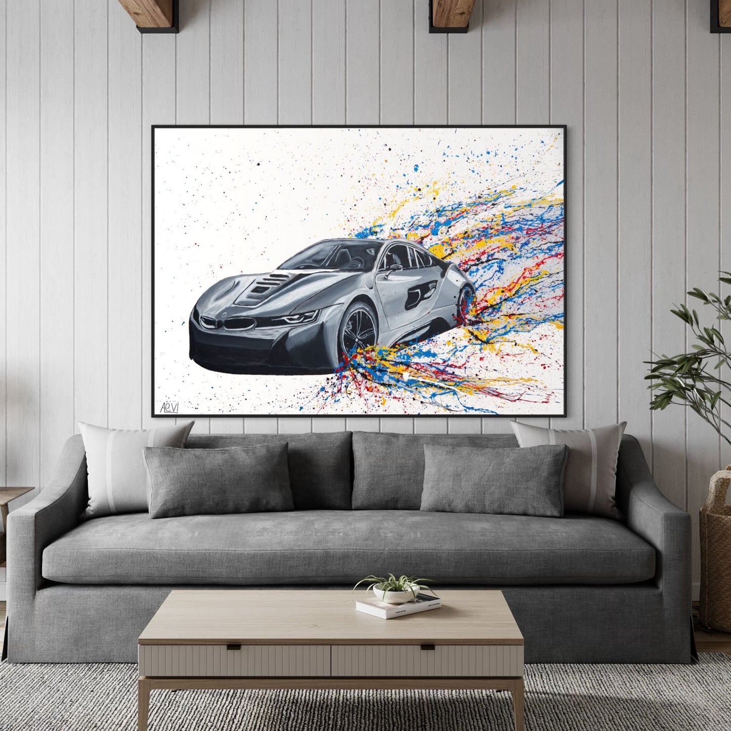 Dynamic Monochrome Ride - Canvas BY Albert Levi Art