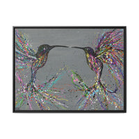 Freedom framed canvas print, black frame