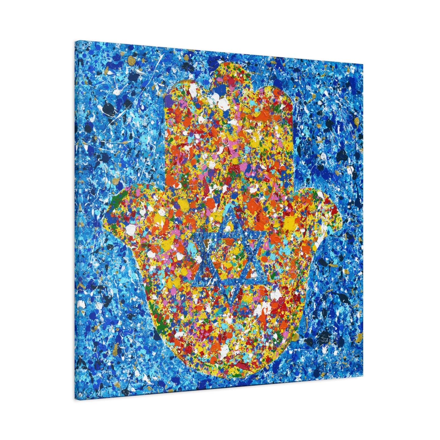 Colorful Canvas: "Hamsa – Our Shield" by Albert Levi Art
