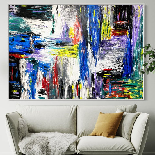 Limited Edition Print - BLUE WATERFALL - Canvas BY Albert Levi Art