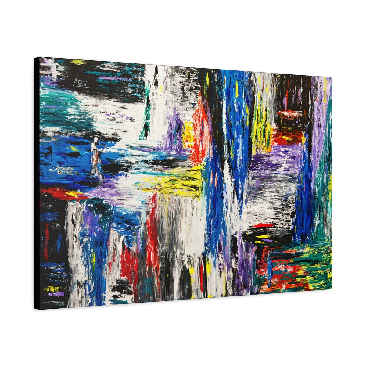 LIMITED EDITION PRINT - BLUE WATERFALL - Canvas BY Albert Levi Art