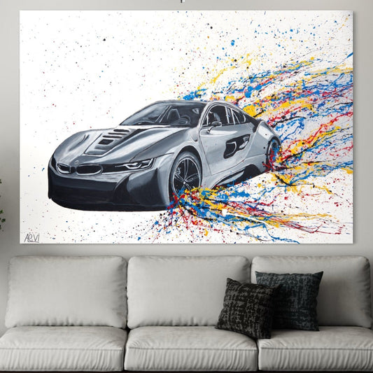 Limited Edition Print - Dynamic Monochrome Ride - Canvas BY Albert Levi Art