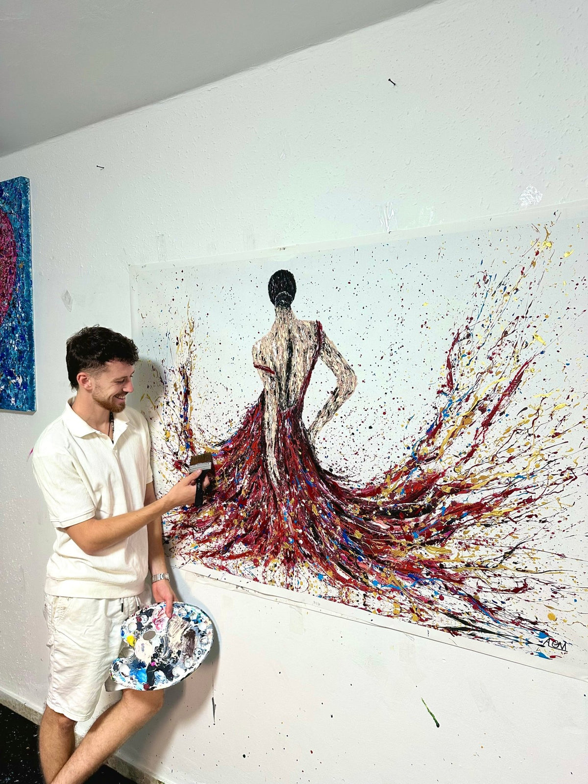 Colorful Canvas: "Limited Edition Print - Fiery Elegance" by Albert Levi Art