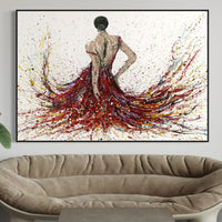 Limited Edition Print - Fiery Elegance - Canvas BY Albert Levi Art