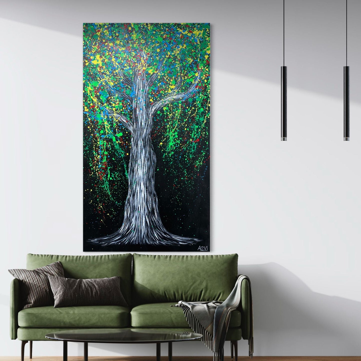 Limited Edition Print - Luminous Tree - Canvas BY Albert Levi Art