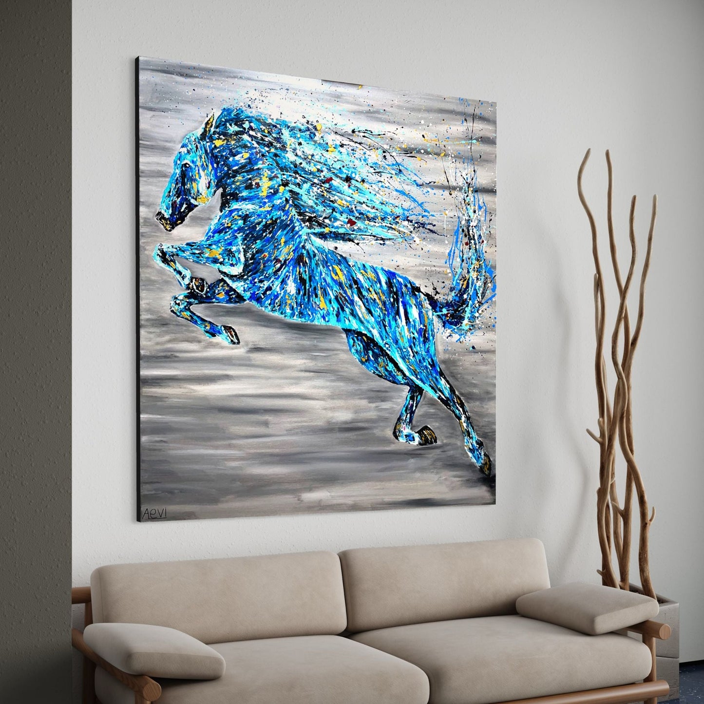 Limited Edition Print - Majestic Jump - Canvas BY Albert Levi Art