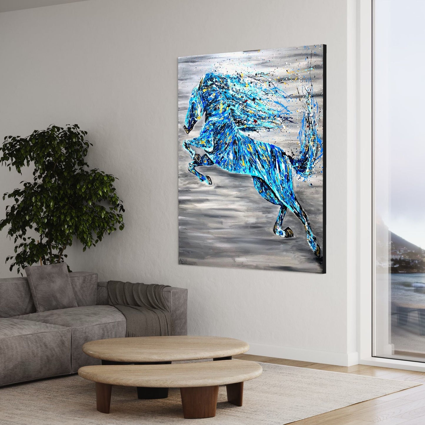 Limited Edition Print - Majestic Jump - Canvas BY Albert Levi Art