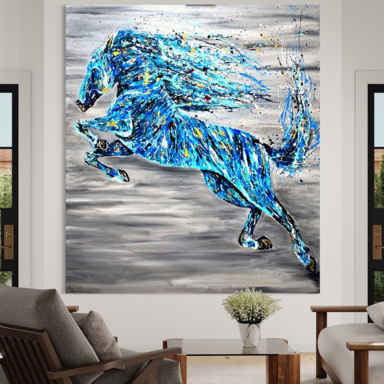 Limited Edition Print - Majestic Jump - Canvas BY Albert Levi Art