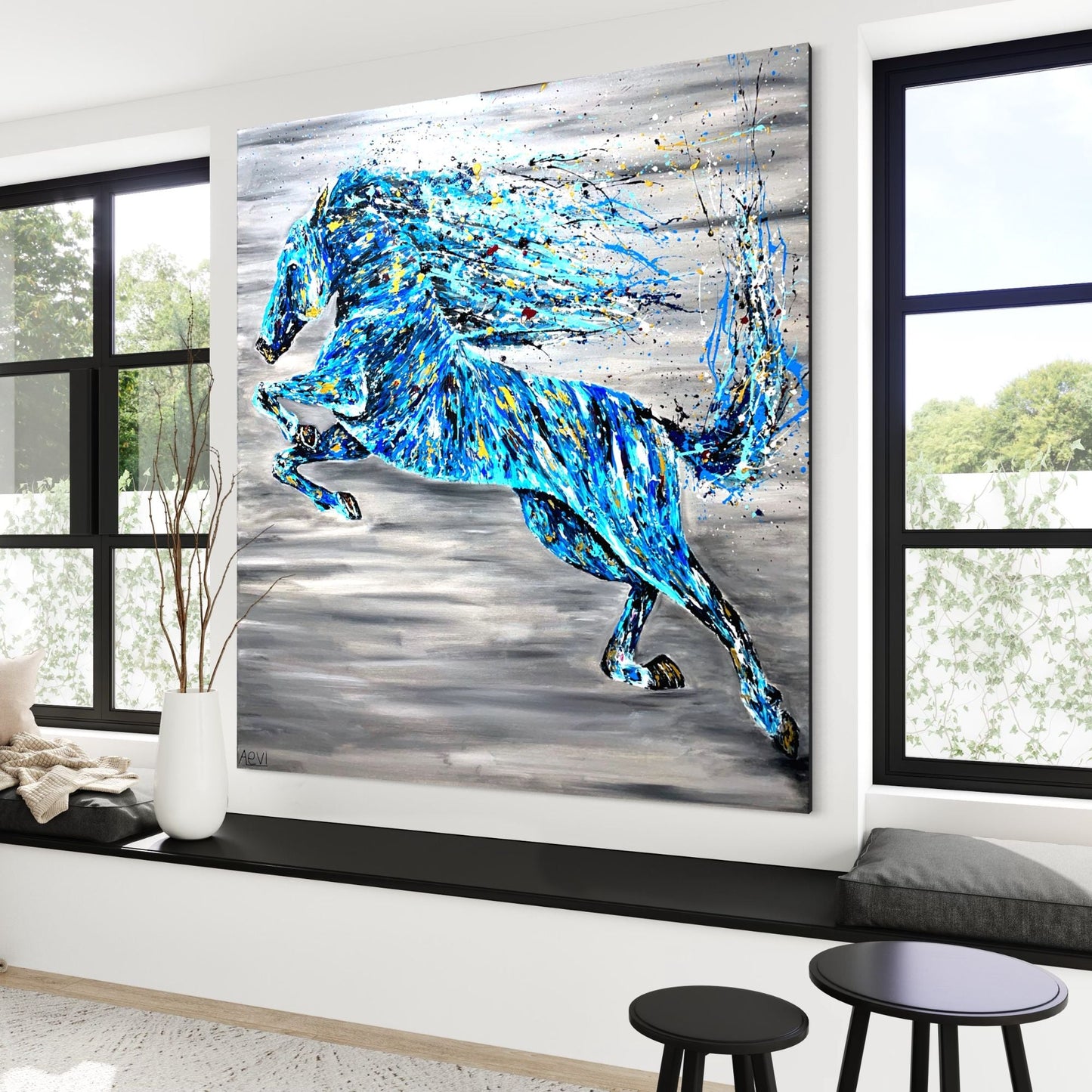 Limited Edition Print - Majestic Jump - Canvas BY Albert Levi Art