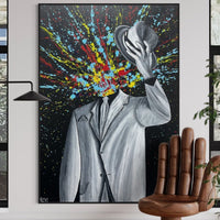 LIMITED EDITION PRINT - MY HEAD EXPLODED - Canvas BY Albert Levi Art