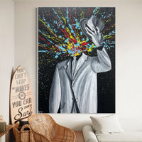 LIMITED EDITION PRINT - MY HEAD EXPLODED - Canvas BY Albert Levi Art