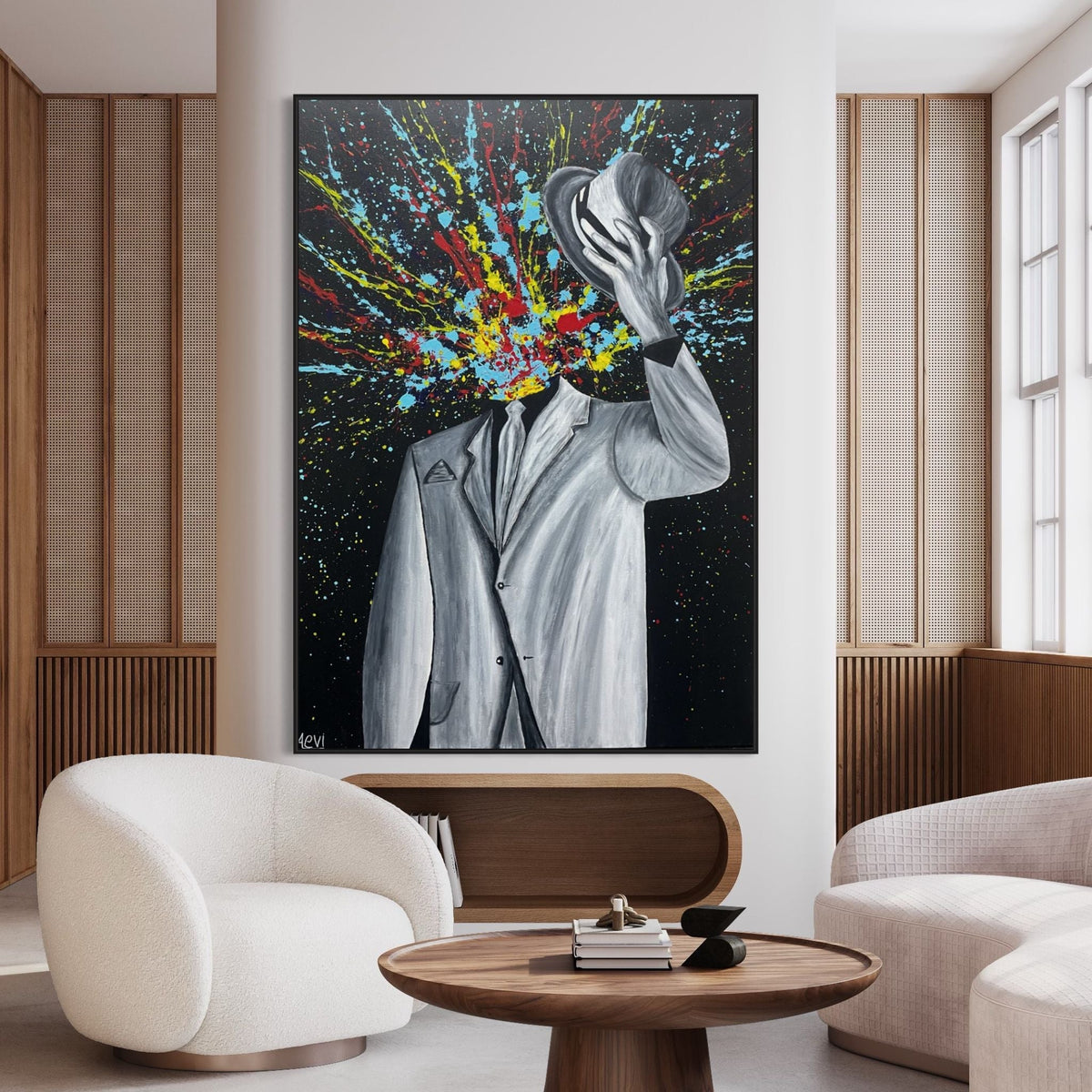 LIMITED EDITION PRINT - MY HEAD EXPLODED - Canvas BY Albert Levi Art