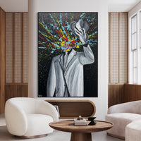 LIMITED EDITION PRINT - MY HEAD EXPLODED - Canvas BY Albert Levi Art