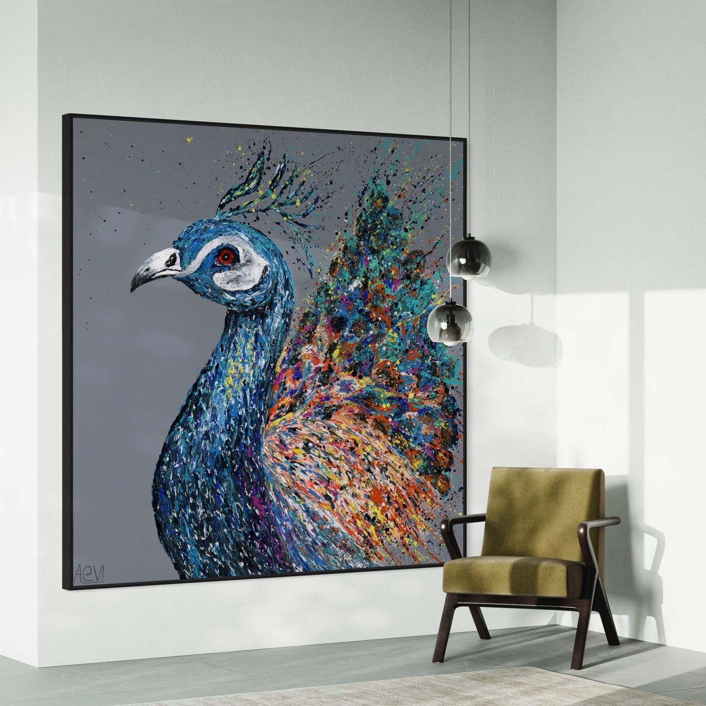 LIMITED EDITION PRINT - noble peacock - Canvas BY Albert Levi Art