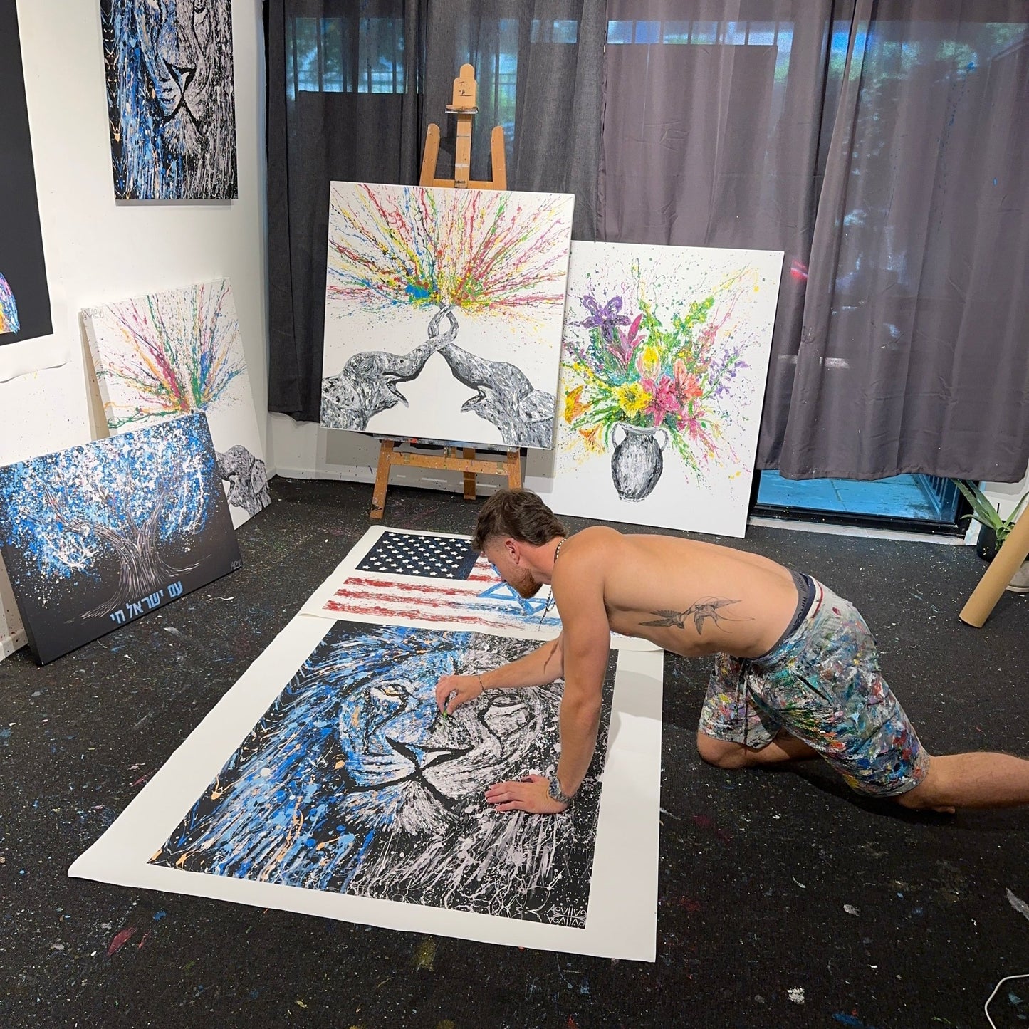 LIMITED EDITION PRINT - Roar of Strength - Canvas BY Albert Levi Art
