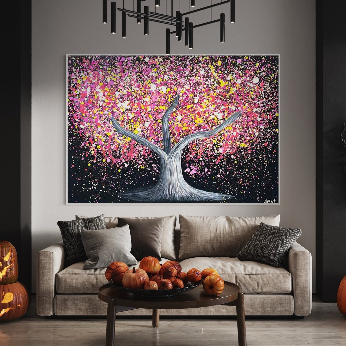 Limited Edition Print - Tree of happines - Pink Magic - Canvas BY Albert Levi Art