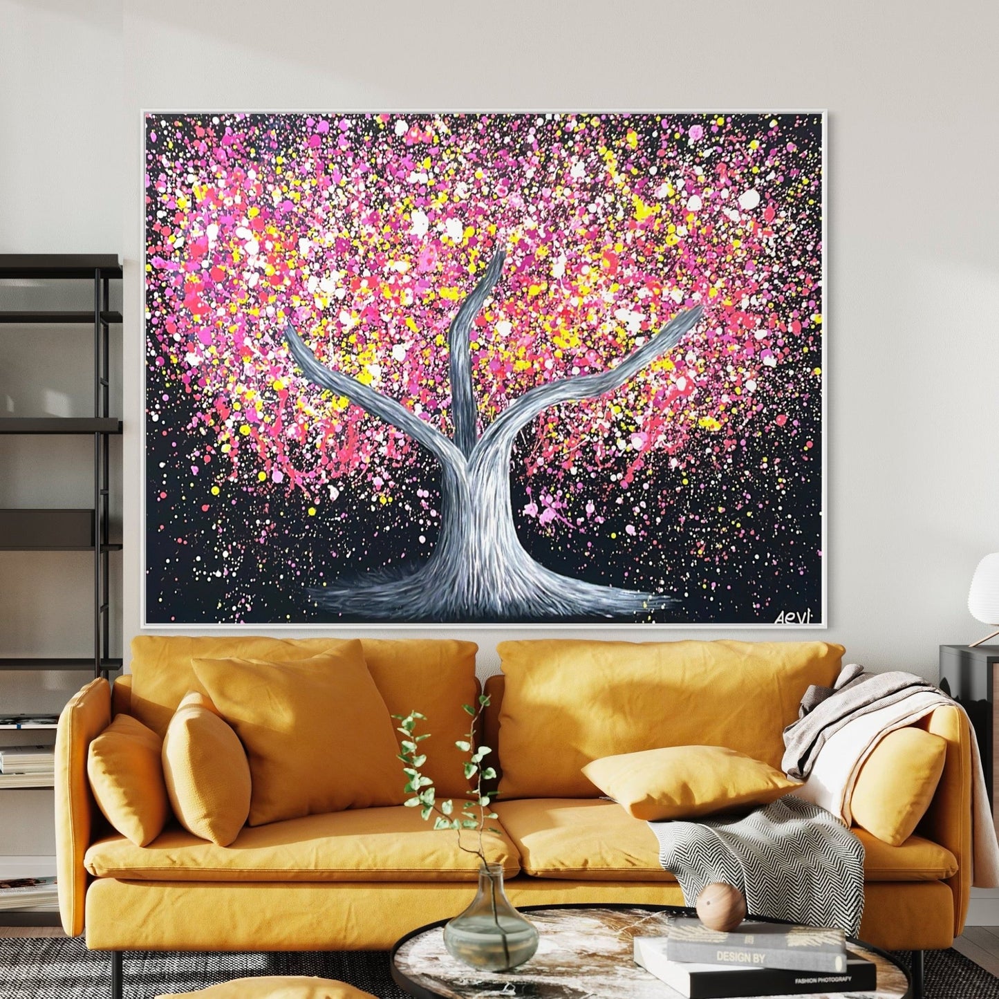 Limited Edition Print - Tree of happines - Pink Magic - Canvas BY Albert Levi Art