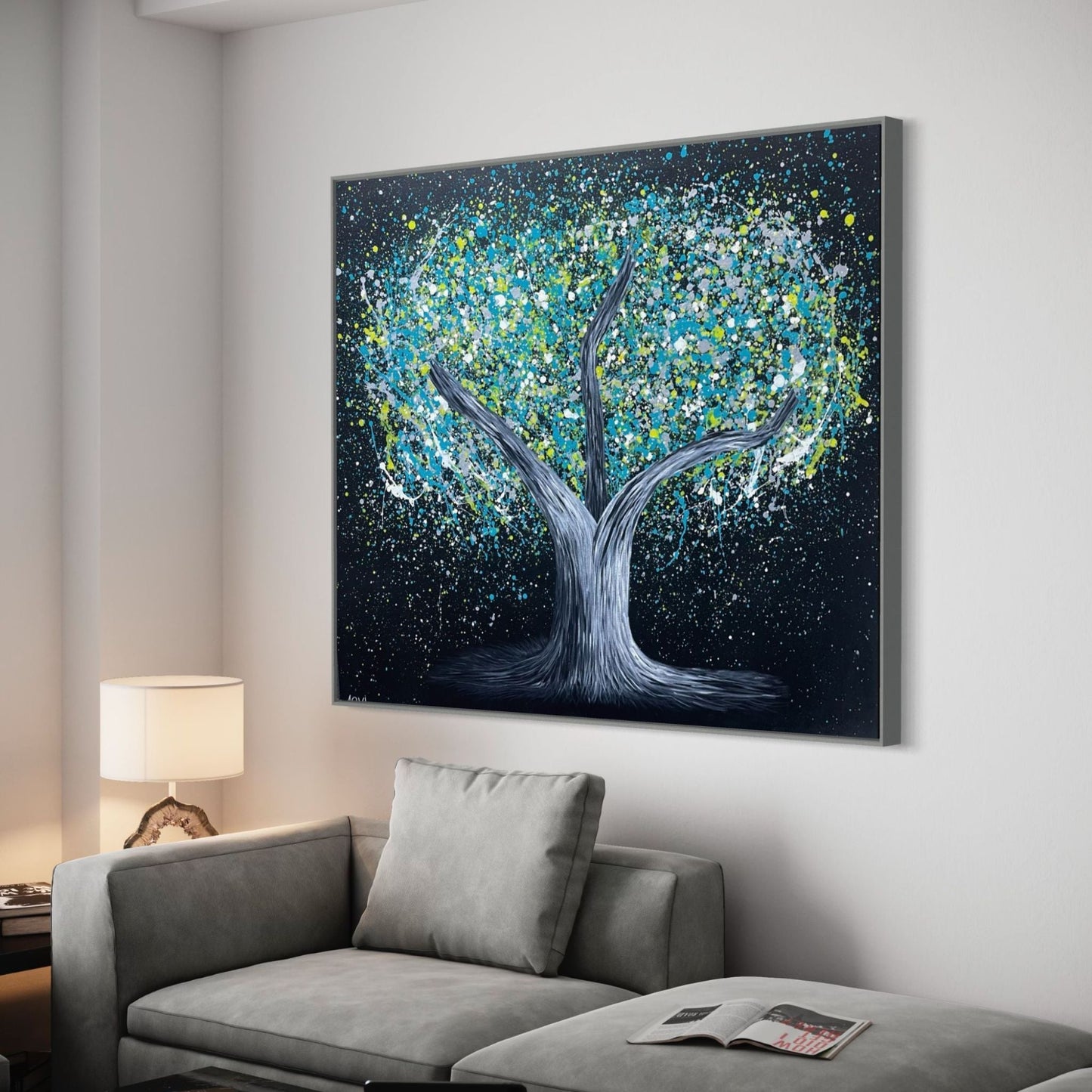 LIMITED EDITION PRINT - Tree of Heppines - Glow in The Dark - Canvas BY Albert Levi Art