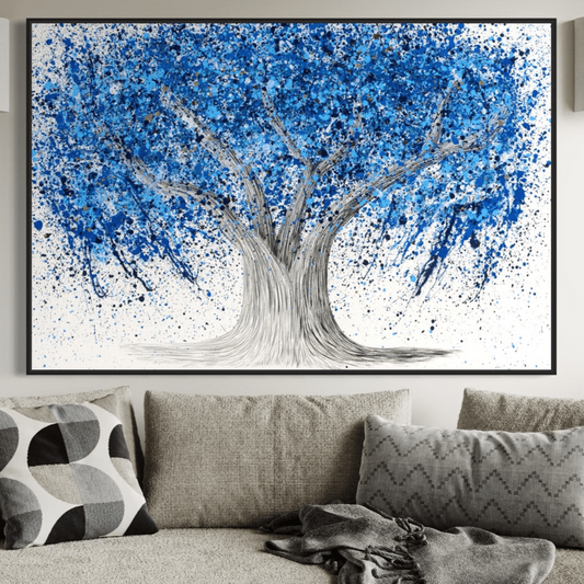 LIMITED EDITION PRINT - Tree of Life - Blue Life - Canvas BY Albert Levi Art