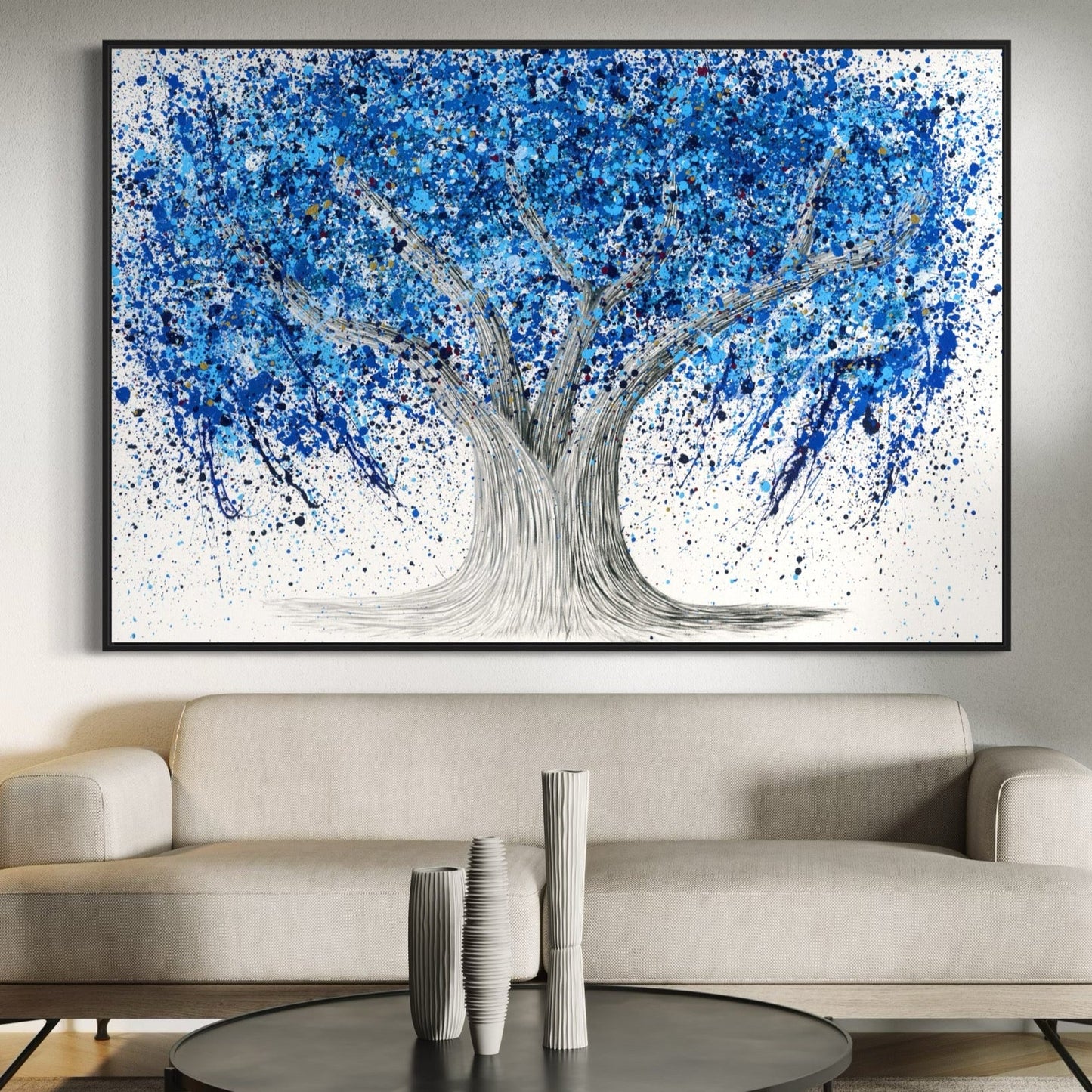 LIMITED EDITION PRINT - Tree of Life - Blue Life - Canvas BY Albert Levi Art